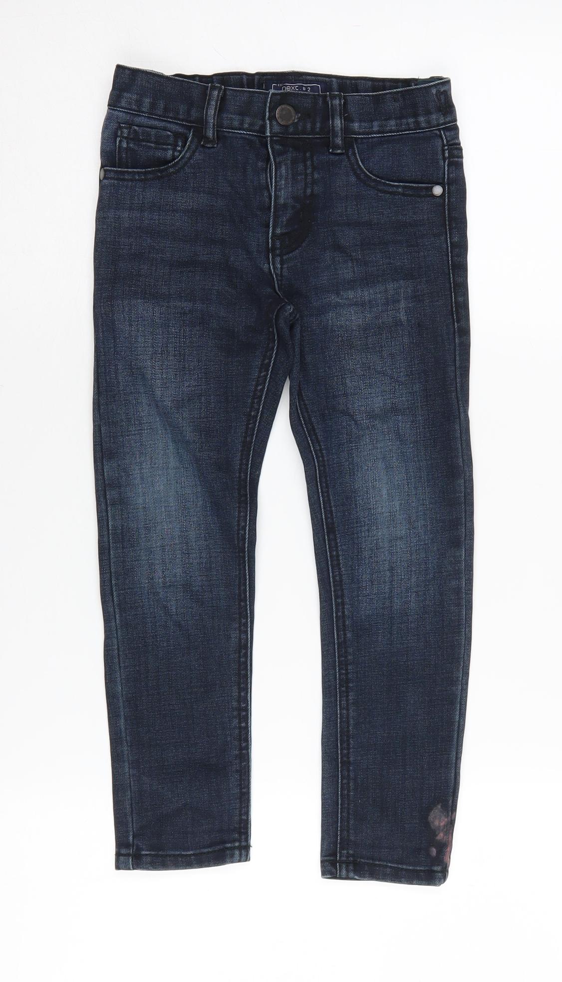 Next Boys Blue Straight Jeans 4 Years - Adjustable Waist