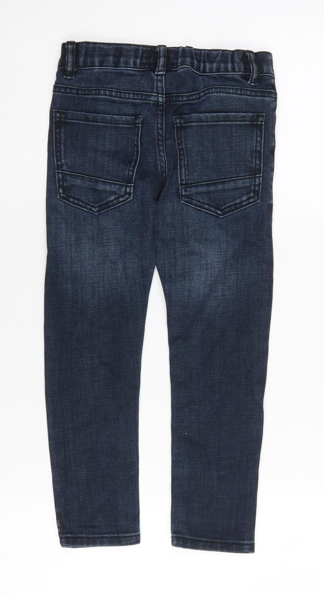 Next Boys Blue Straight Jeans 4 Years - Adjustable Waist