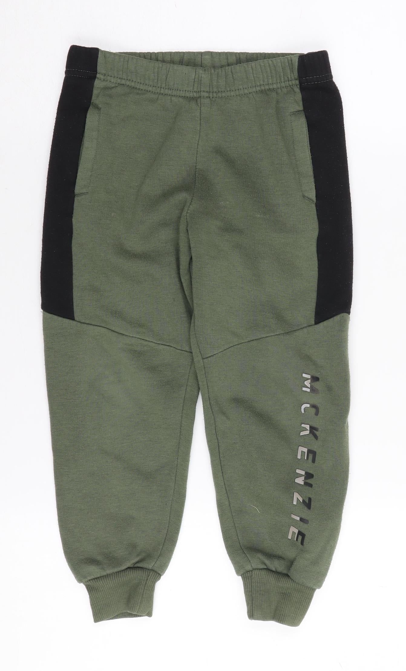 McKenzie Boys Green Black Jogger Trousers 4-5 Years