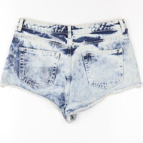 Topshop Women's Blue Cut-Off Denim Shorts, Size 30, Summer Casual
