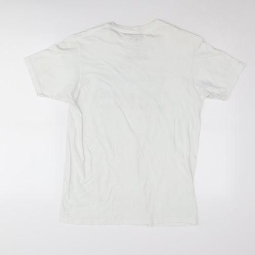 Levi's Unisex White Graphic T-Shirt, Size M, Cotton Comfort