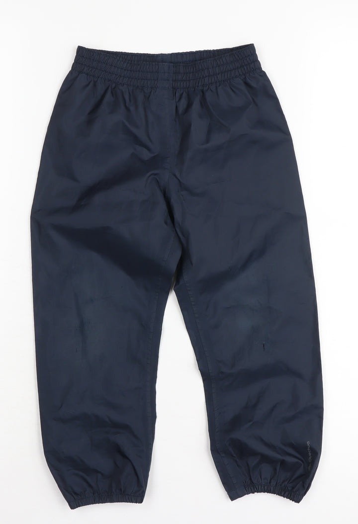 Decathlon Boys Blue Rain Trousers 3 Years Elastic Waist