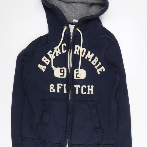 Abercrombie & Fitch Men's Blue Full Zip Hoodie S
