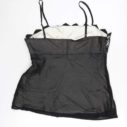 Wallis Women's Black Lace Camisole, Size 14, Elegant Sleeveless Top