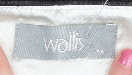Wallis Women's Black Lace Camisole, Size 14, Elegant Sleeveless Top