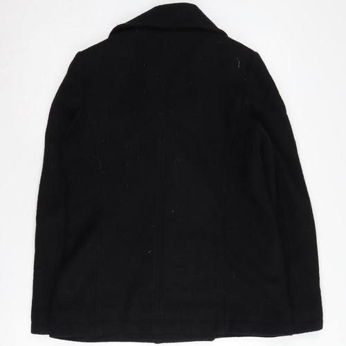 UNIQLO Women's Black Wool Pea Coat M - Classic & Warm