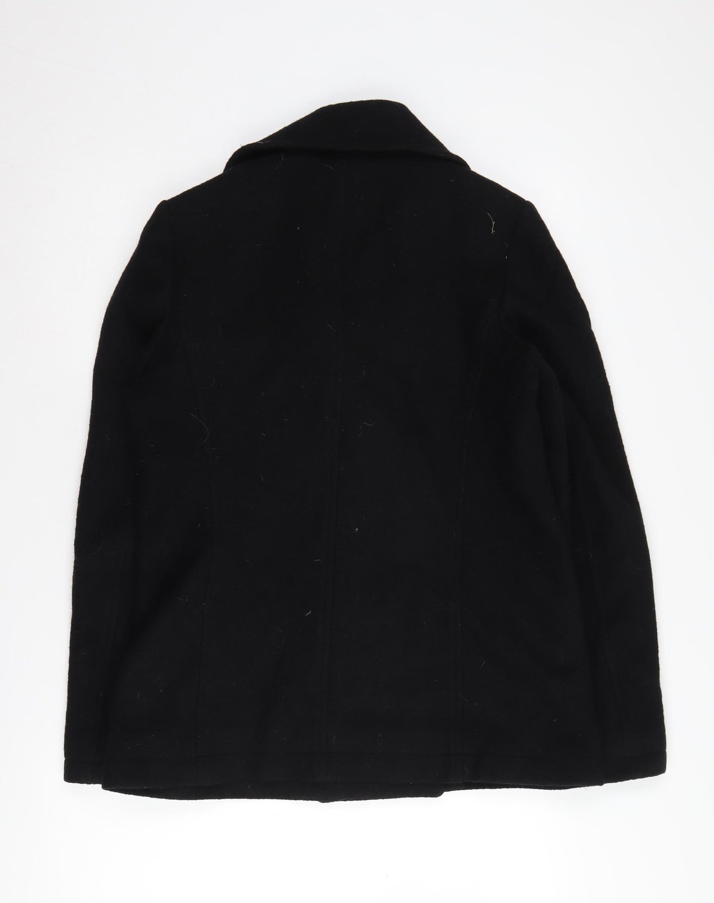 UNIQLO Women's Black Wool Pea Coat M - Classic & Warm