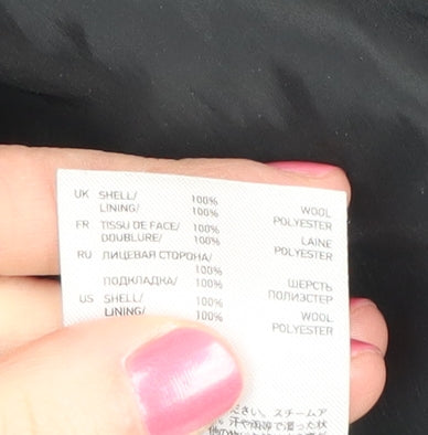 UNIQLO Women's Black Wool Pea Coat M - Classic & Warm