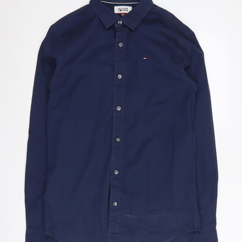 Hilfiger Denim Men's Blue Slim Fit Button-Up Shirt M