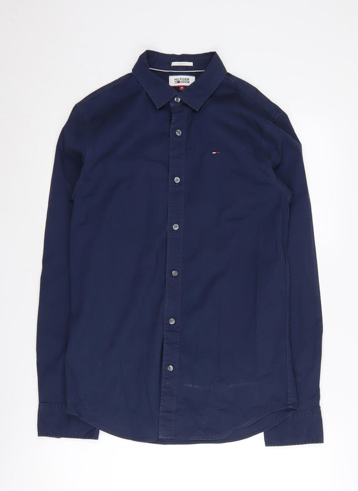 Hilfiger Denim Men's Blue Slim Fit Button-Up Shirt M