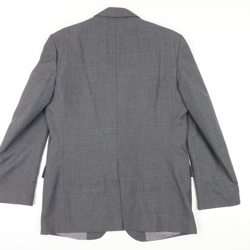 Centaur Men's Grey Single-Breasted Suit Jacket 40R