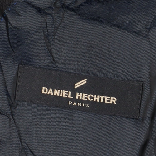 Daniel Hechter Men's Blue Wool Blazer, Size 44L, Classic Stripe