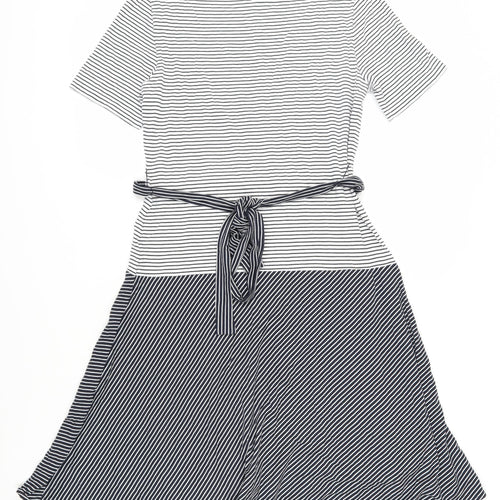 L.K. Bennett Striped A-Line Dress Women Size 12