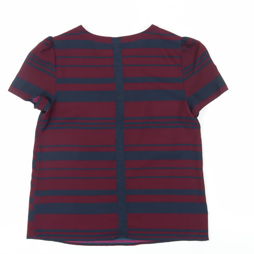Oasis Women's Multicoloured Striped T-Shirt Size 12