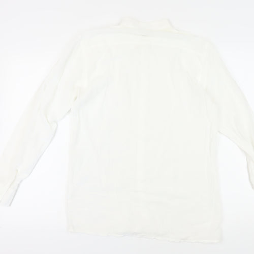 ZiP Shop Unisex White Collared Button-Up M