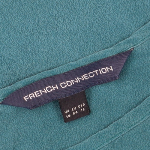 French Connection Women's Blue Relaxed Balloon Sleeve Top 16
