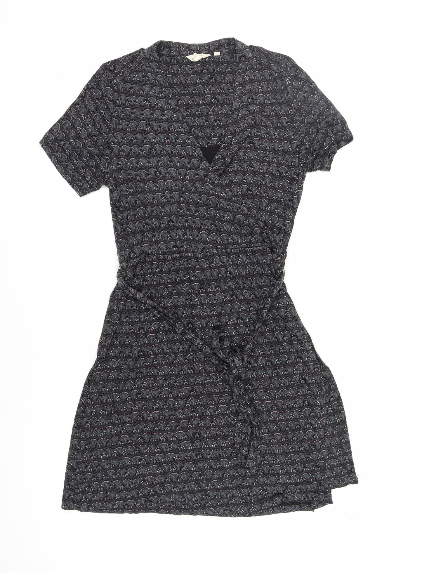 Fat Face Women's Black Wrap Dress Size 12