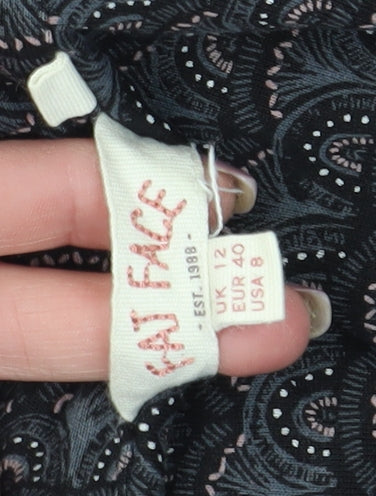 Fat Face Women's Black Wrap Dress Size 12