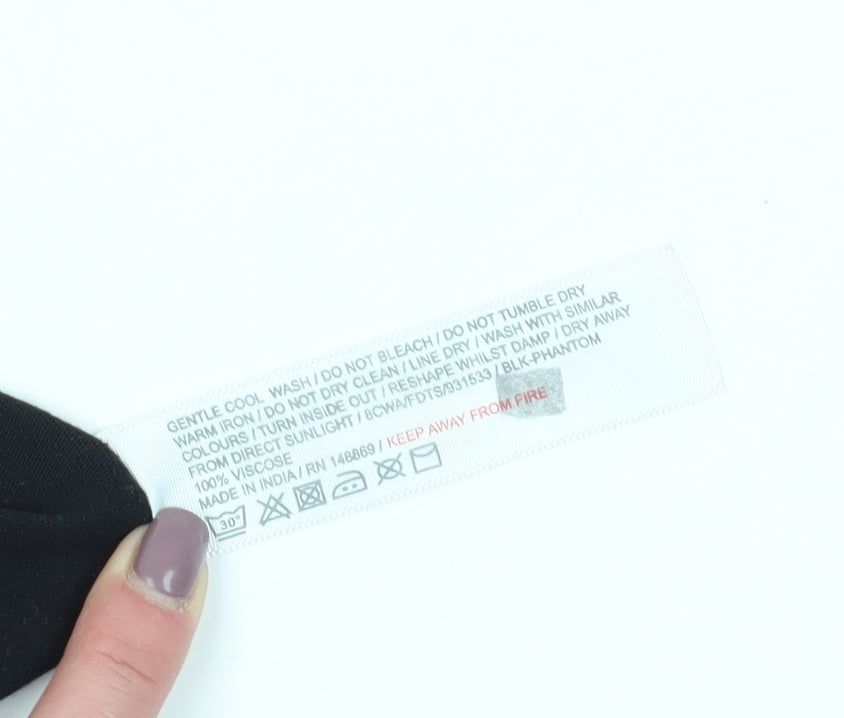 Fat Face Women's Black Wrap Dress Size 12