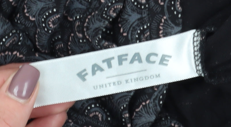 Fat Face Women's Black Wrap Dress Size 12