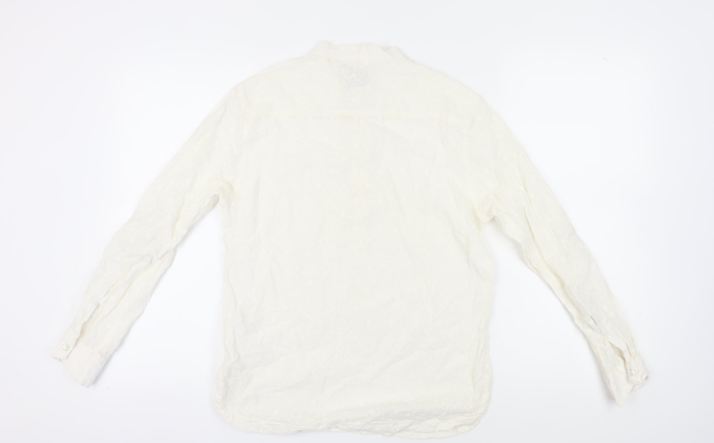 Fabindia Women's White Slim Fit Blouse, Size 8