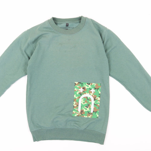 Little White Lies Green Camouflage Sweatshirt XS