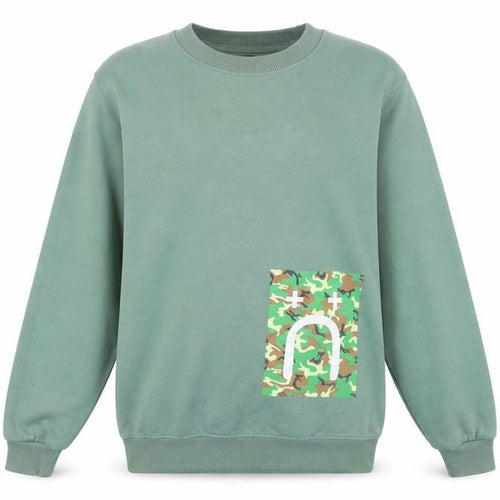 Little White Lies Green Camouflage Sweatshirt XS