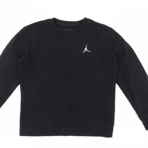 Jordan Boys Black Pullover Sweatshirt L Basketball Logo