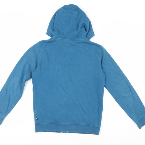 Mango Boys Blue Full Zip Hoodie, Age 10-11, Cotton Blend