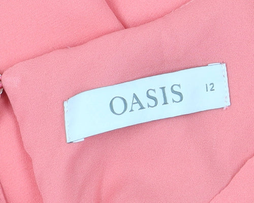 Oasis Women's Pink Blouse, Size 12, Summer Casual