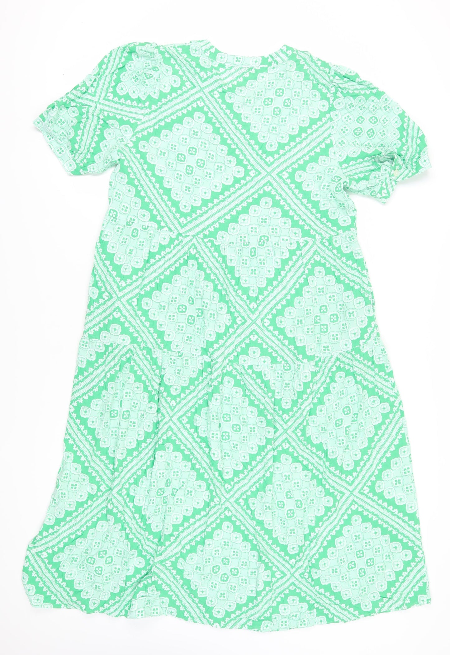 Marks and Spencer Green Petite Shift Dress, Size 14