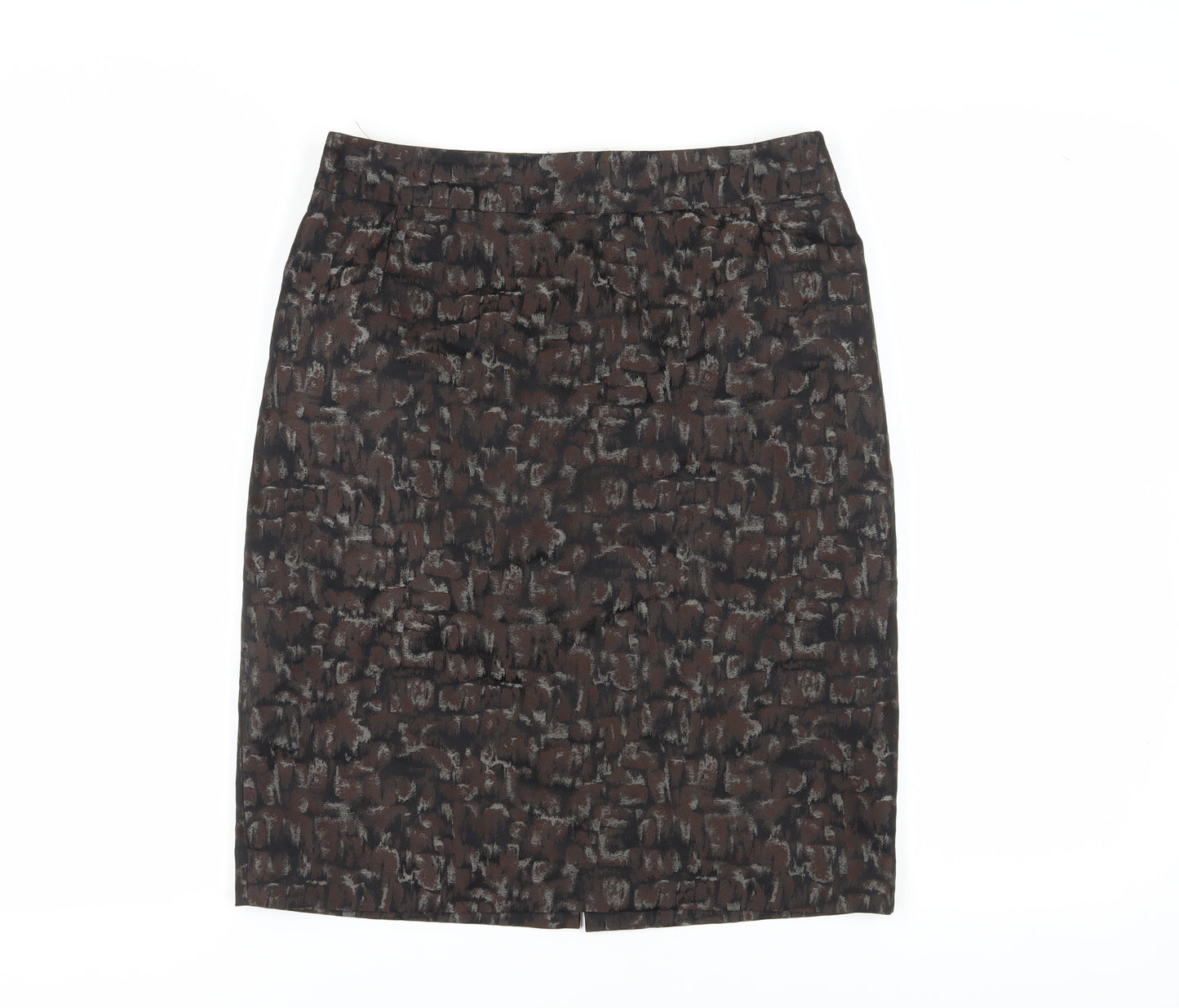 Jigsaw Women's Brown Animal Print Pencil Skirt Size 12