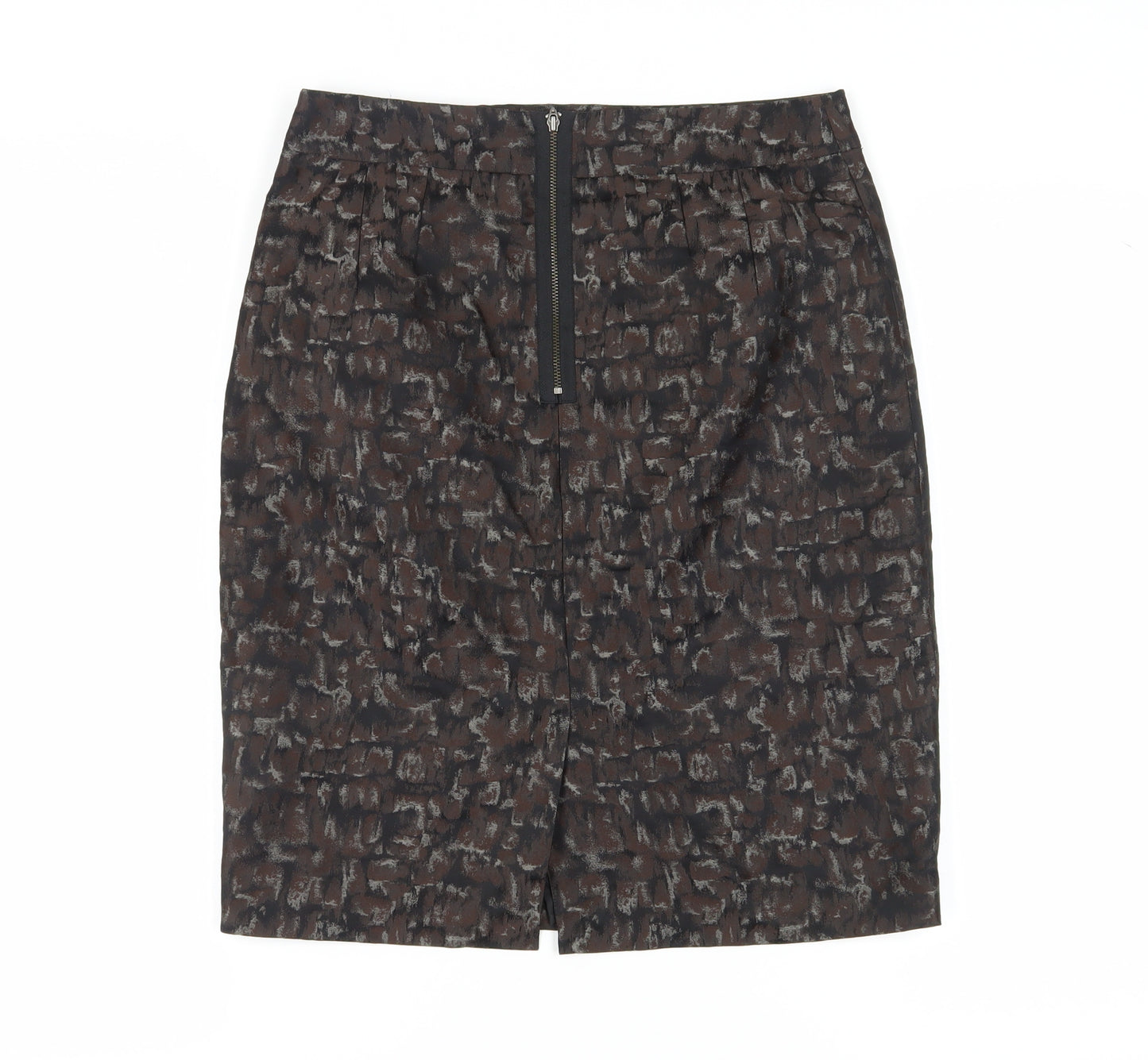 Jigsaw Women's Brown Animal Print Pencil Skirt Size 12