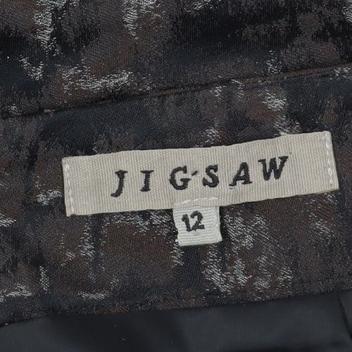 Jigsaw Women's Brown Animal Print Pencil Skirt Size 12