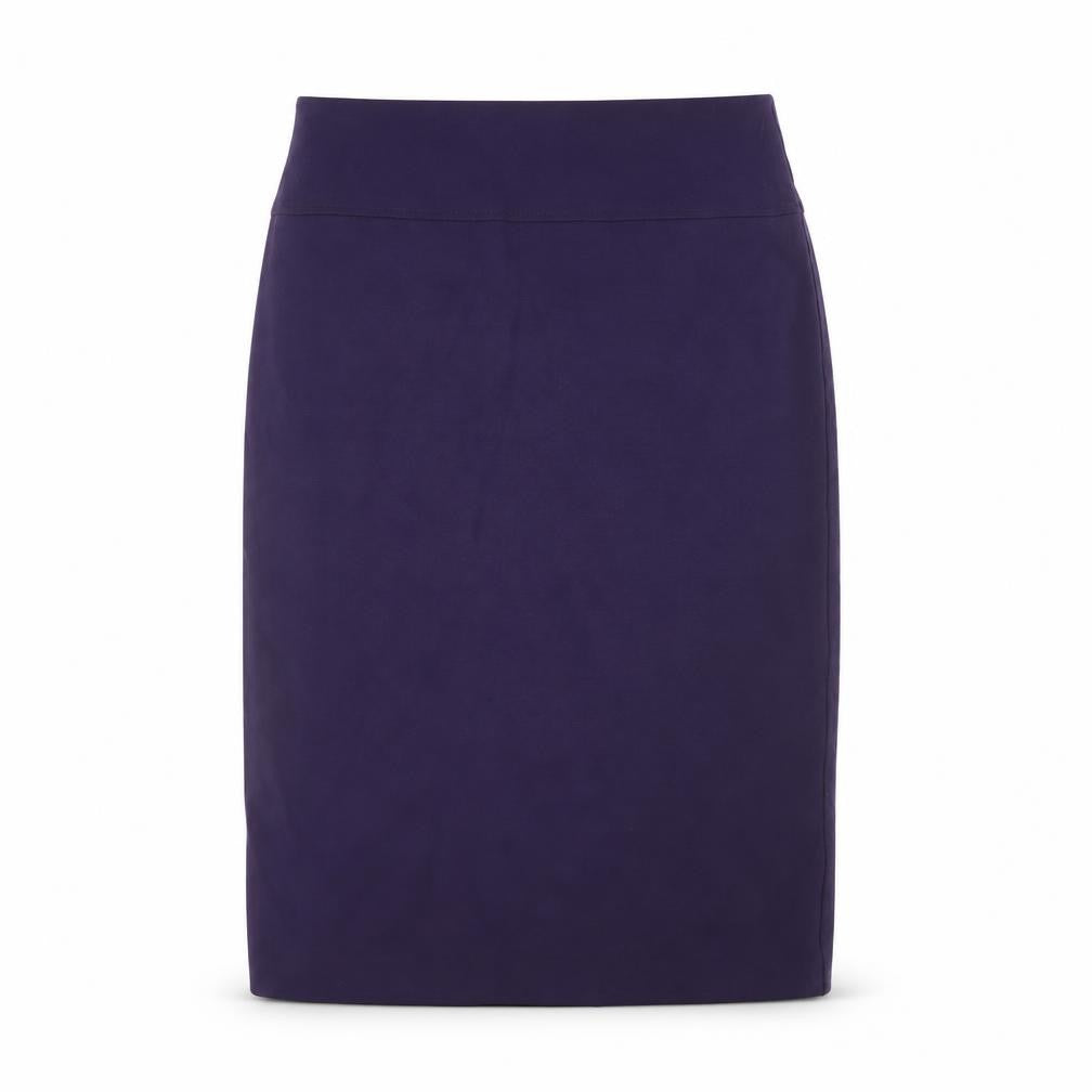 Front view of Lucia Women's Purple Pencil Skirt, size 12