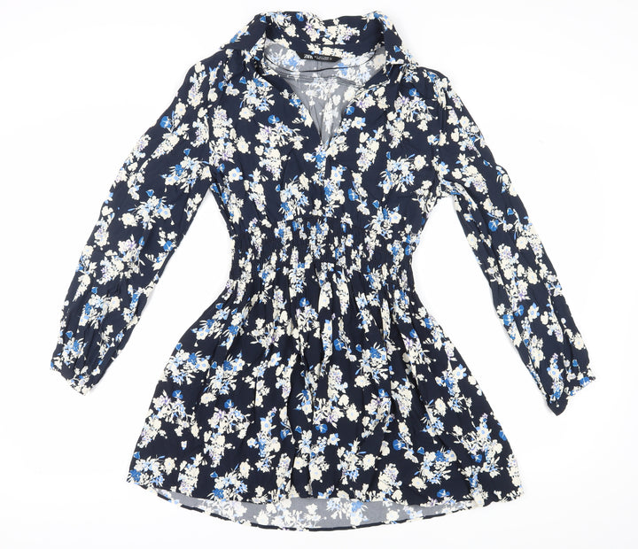 Zara Women's Multicoloured S Floral Shirt Dress, Sz S