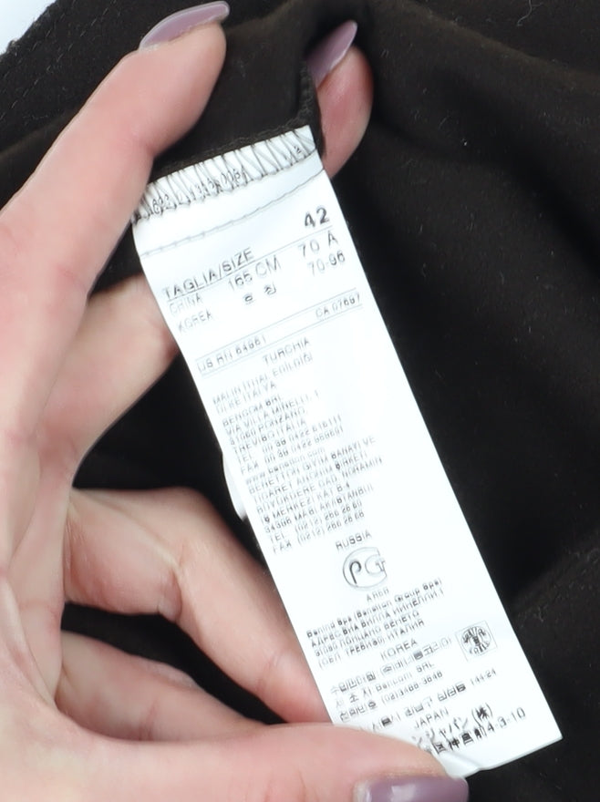 Benetton Women's Black Short Pencil Skirt, Size 14