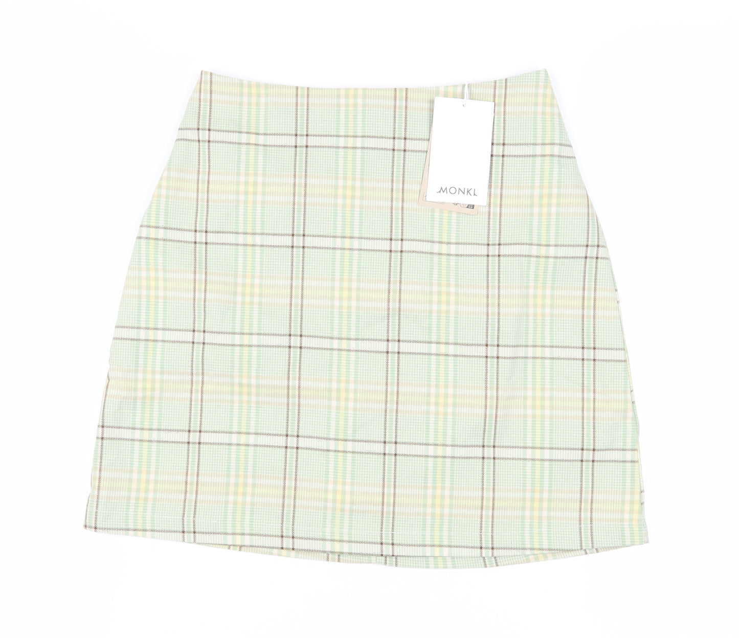 Monki Women Multicoloured Plaid Skirt Size 6