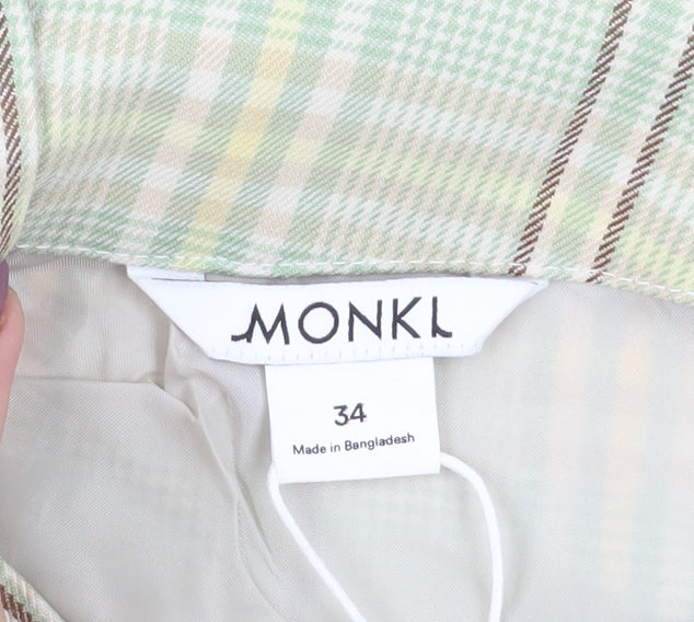 Monki Women Multicoloured Plaid Skirt Size 6