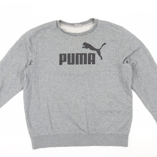 Puma Men's Grey Pullover Sweatshirt L