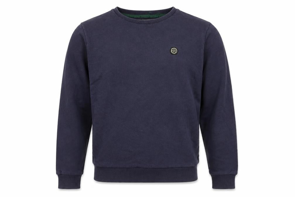 Front view of Nicholas Deakins Men's Blue Pullover Sweatshirt M