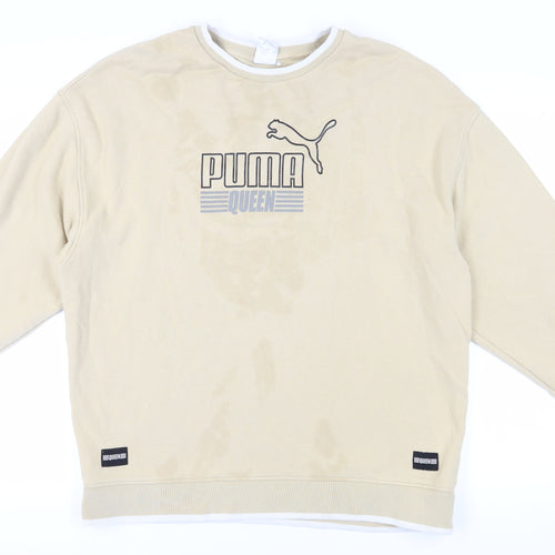 Puma Men's Beige Pullover Sweatshirt L