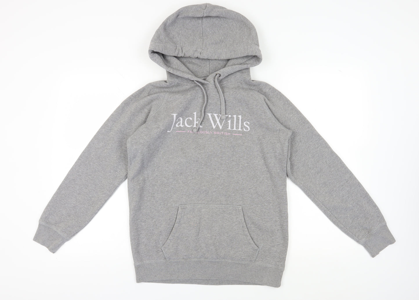 Jack Wills Women's Grey Hoodie Size 10