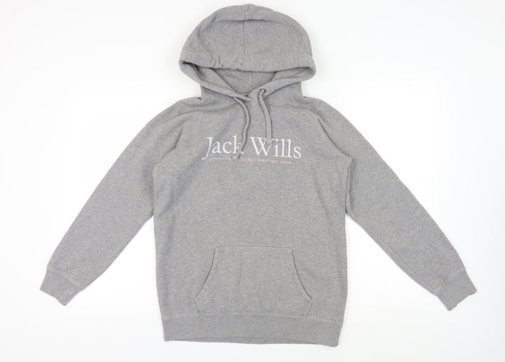 Jack Wills Women's Grey Hoodie Size 10