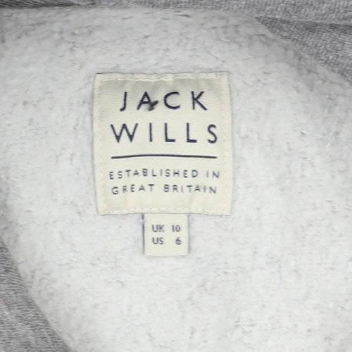 Jack Wills Women's Grey Hoodie Size 10