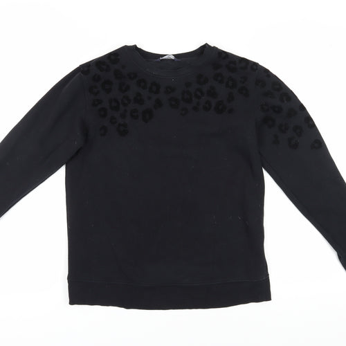 Marks and Spencer Black XS Women’s Animal Print Sweatshirt
