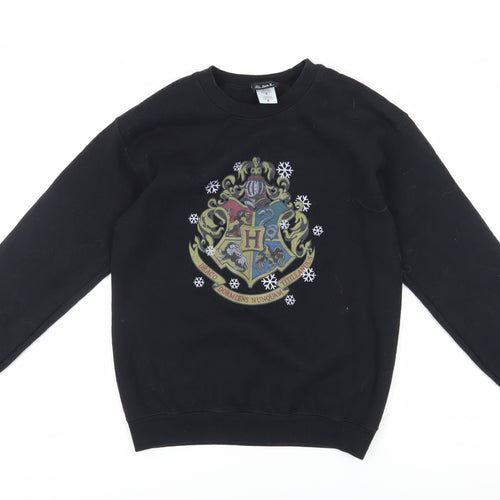 Harry Potter Black Unisex Logo Sweatshirt, S, Casual