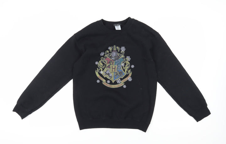 Harry Potter Black Unisex Logo Sweatshirt, S, Casual