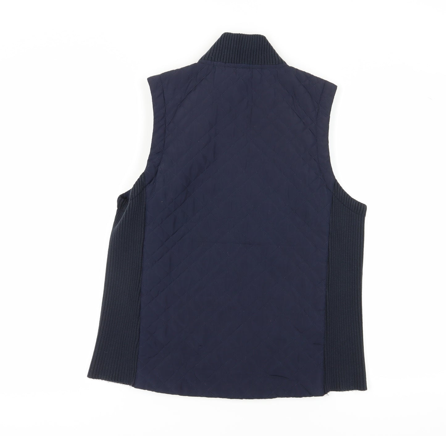 Dash Women's Blue Quilted Waistcoat, Size 16, Casual Style