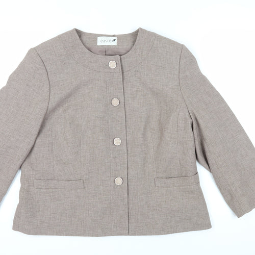Eastex Women's Beige 3/4 Sleeve Suit Jacket Size 16